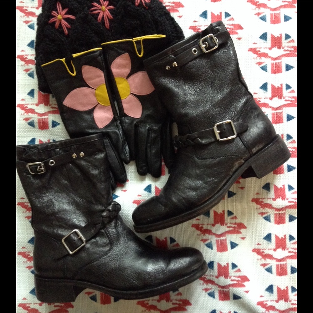 Jef Femme Italian Made Black Combat Boot